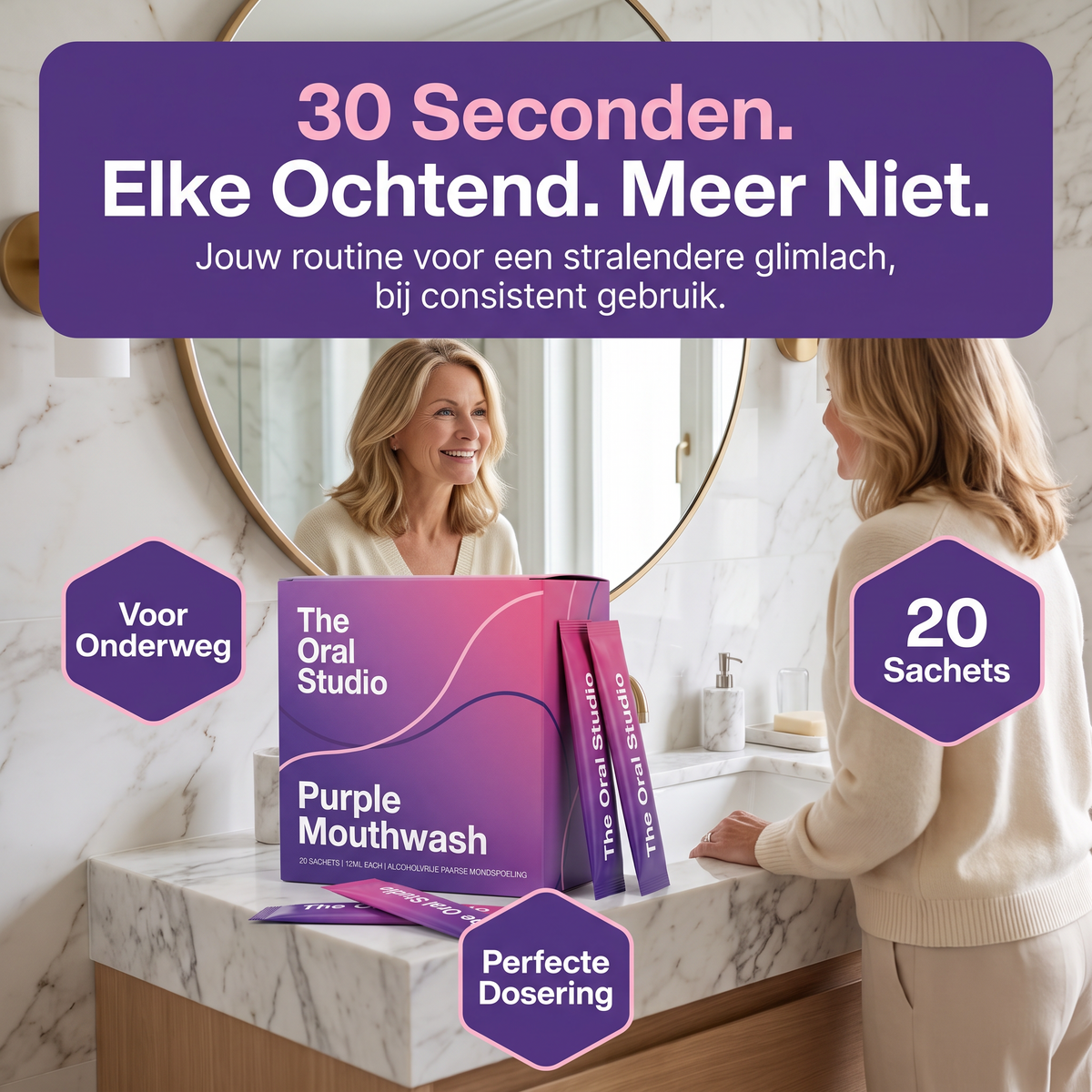 30 seconden elke ochtend, 20 sachets per doos